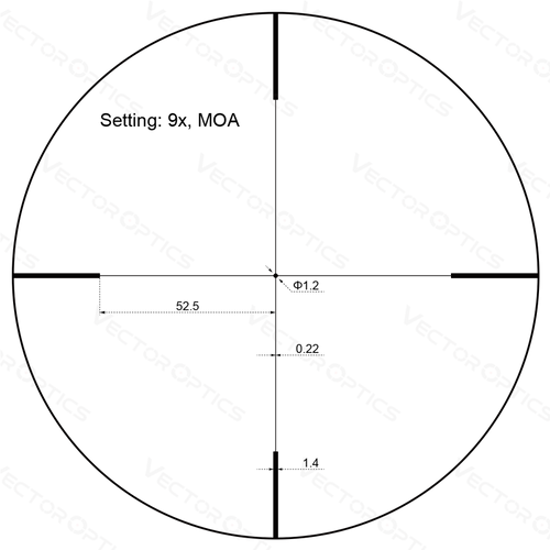 Vector Optics - Forester JR. Power 3-9x40 Riflescope - Black - SCOM-35