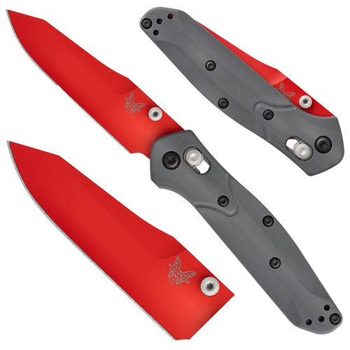Benchmade - Tactical Knife 945RD-2401 Mini Osborne LE - CPM-S90V - Red - 945RD-2401