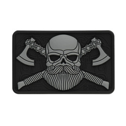M-Tac - 3D Patch - Bearded Skull - Black / Grey - 51113211