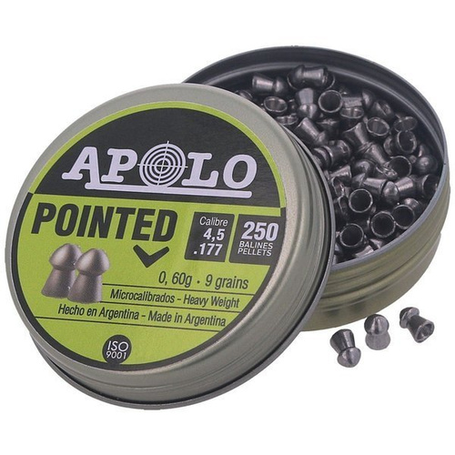Apolo - Premium Pointed Airgun Pellets - .177 / 4.52 mm - 250 pcs - E19102-2.G2