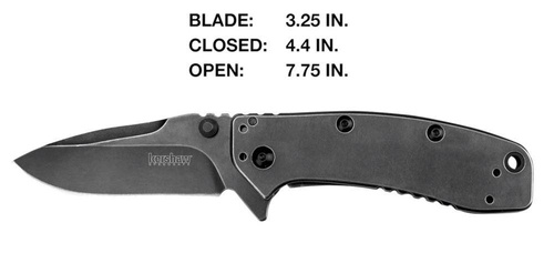 Kershaw - Folding Blade Knife Cryo II - Full Metal - Black - 1556BW