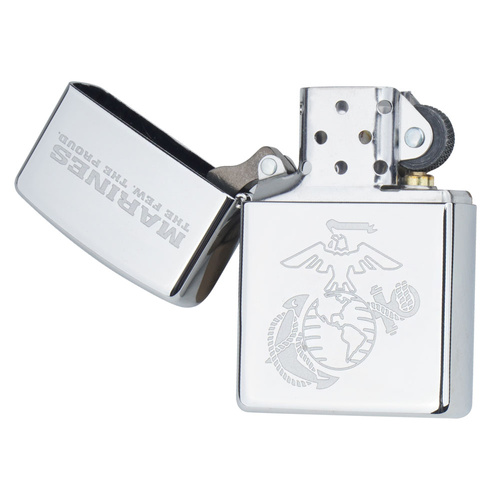 Zippo -  Marines Petrol Lighter - High Polish Chrome - Z28478