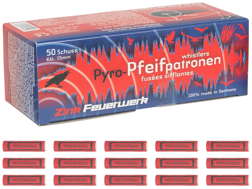 Zink-Feuerwerk - Pistol flares Pfeifpatronen - 50 pcs
