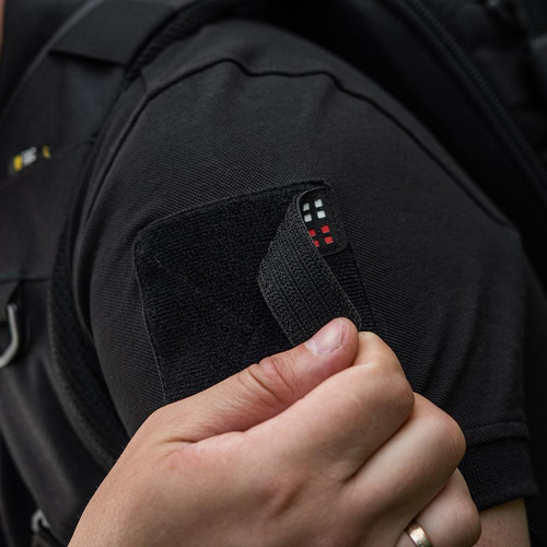 M-Tac - Polish Flag Patch - Fluorescent - Pixels - Laser Cut - Black / Red / White - 51005102