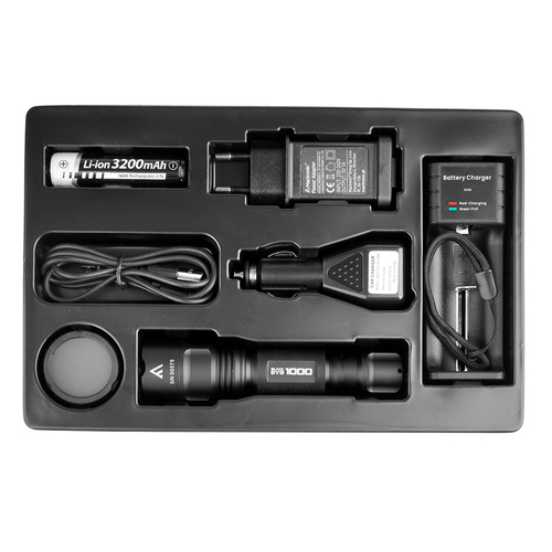 Mactronic - Black Eye LED Tactical Flashlight - 1000 lm - Black - THH0049