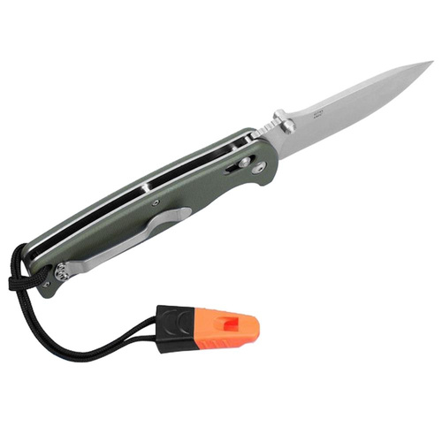 Ganzo - G7412 EDC Folding Knife with Whistle - G-Lock - Green - G7412-GR-WS