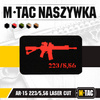 M-Tac - AR-15 223/5.56 Laser Cut Patch - Black/Red - 51111233