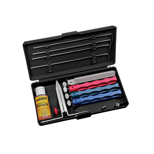 Lansky - Ceramic 4-Piece Knife Sharpening Set - Black - LKUNV