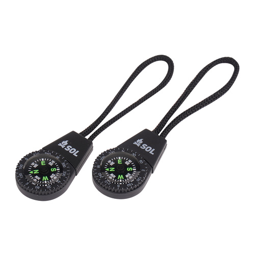 SOL - Zipper Pull Compass - 2 pcs - 0140-0020