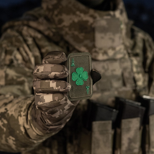 M-Tac - Lucky Card Patch - Cordura 500D - Clover - Ranger Green - 51391023