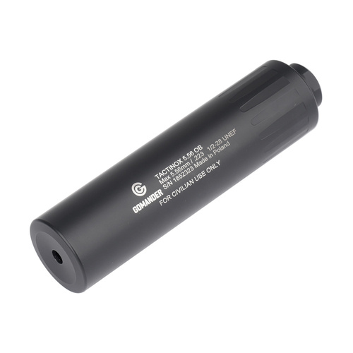 Gomander - Tactinox 5,56 OB Sliding Silencer - Cal. 5,56 mm / .223 - 1/2 x 28 UNEF - Black - TB0.8435 1/2x28UNEF-BK