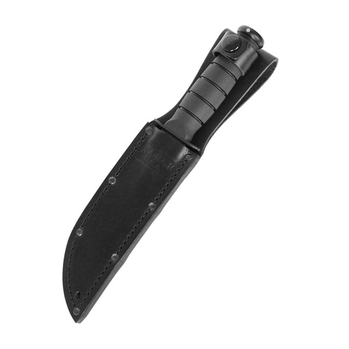 Ka-Bar 1256 - Military knife - Black - Leather sheath