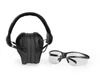 RealHunter - Set of Active PRO Hearing Protectors & Protective Glasses - Black