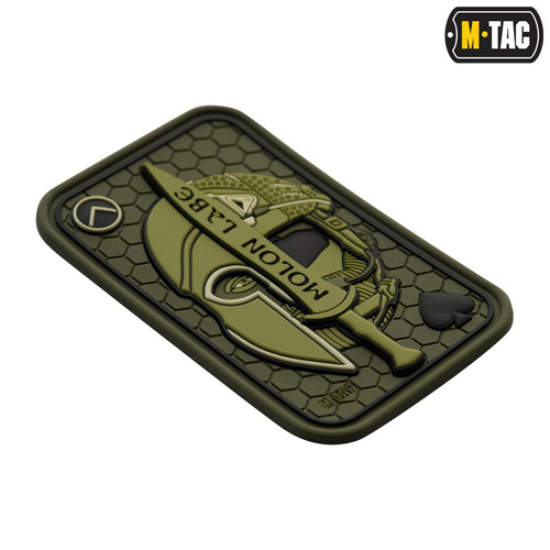 M-Tac - Morale Patch - Molon Labe Ace Jacquard - Olive / PVC - 51127001