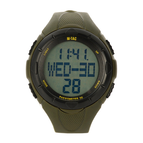 M-Tac - Tactical Watch with Pedometer - LCD - WR50 - Olive - 50001001
