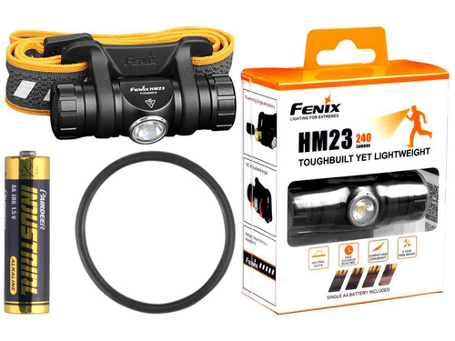 Fenix - LED Headlamp - 240 Lumens - AA - Black - HM23