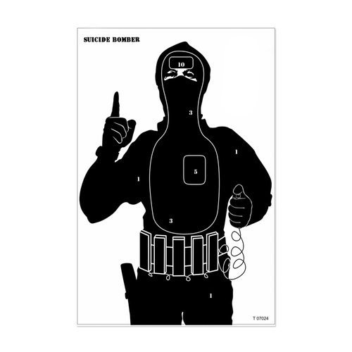 Shooting Target "Villain in the hood" - 400 x 600 mm - 10 pcs - T07024