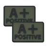 Helikon - PVC Patch - Blood Type - A+ POS - Olive Green - 2pcs