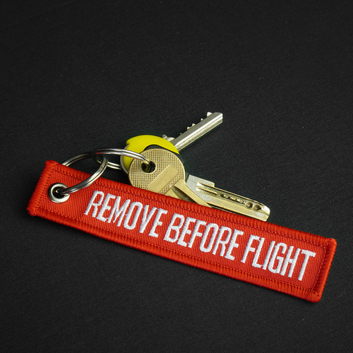 Mil-Tec - Remove Before Flight key ring - Red - 15901009