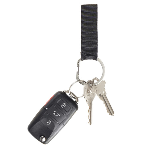 Nite Ize - Keyring with Lanyard O-Series Keychain - Steel - Silver/Black - OSK-01-R3