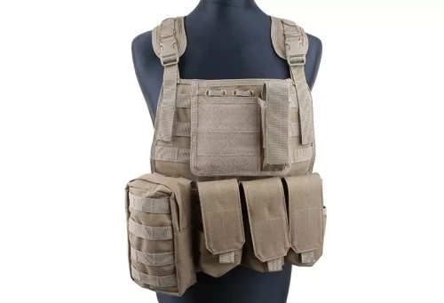 GFC Tactical - Tactical Plate Carrier Vest MBSS - Nylon - Coyote Brown - GFT-18-000363