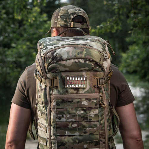 M-Tac - Patch with Flag and Inscription Poland - Laser Cut - Pixels - Red / MultiCam / White - 51007108