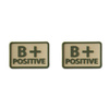 Helikon - PVC Patch - Blood Type - B- NEG - Khaki - 2 pcs