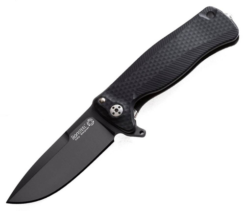 LionSteel - Folding Knife SR22A Flipper - Sleipner - Black - SR22A BB