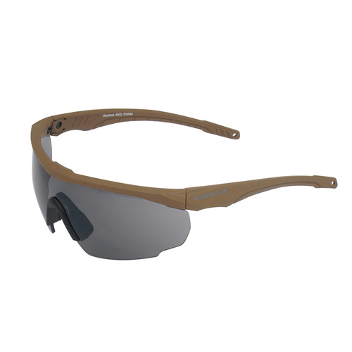 SwissEye - Ballistic Glasses Blackhawk With Visor Set - Brown Frame - 40422