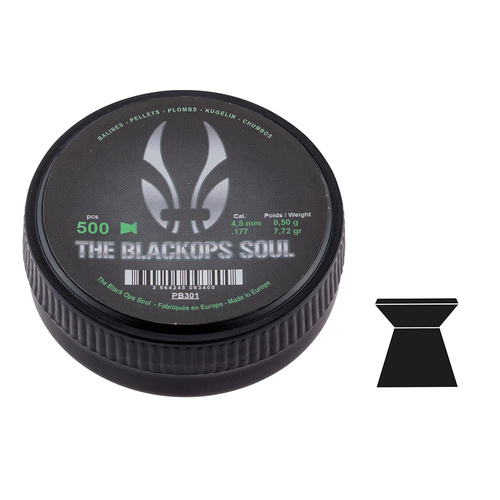 Black Ops - Soul Match Airgun Pellets - 4,5 mm - 500 pcs. - PB301