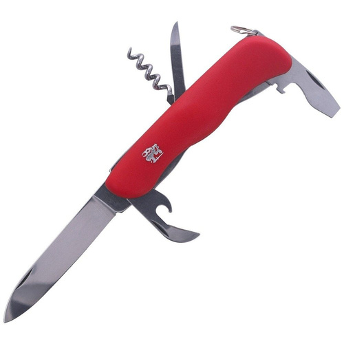 Mikov - Multifunction Pocket Knife Praktik 110 mm - 5 Tools - Red - 115-NH-5/AK RED