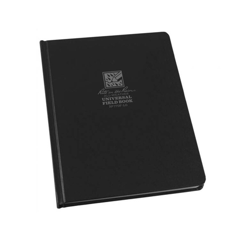 Rite in the Rain - Waterproof Notebook Large Bound Book - 223 x 175 mm - 80 Sheets - Black - 770F-LG
