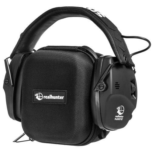 RealHunter - Active ProSHOT BT Hearing Protectors - Black - EM030 Black