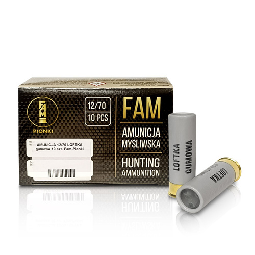 FAM Pionki - Shotgun Ammunition Rubber Loft 12/70 - 10 pieces