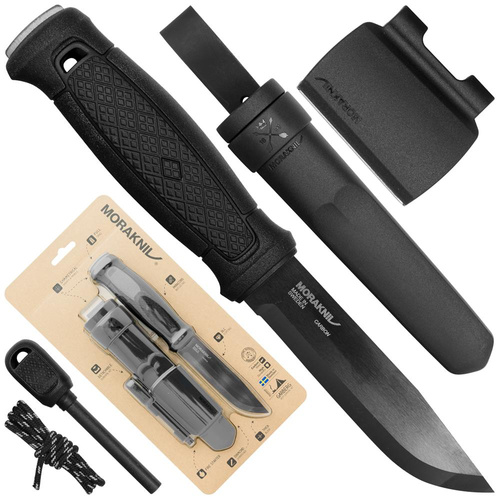 Morakniv - Garberg BlackBlade Survival Knife with Kit - Black - 13915