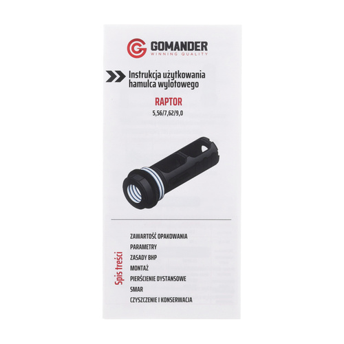 Gomander - Raptor Muzzle Brake - 5.56 mm - 1/2x28 UNEF - Black - TB0.10177_1