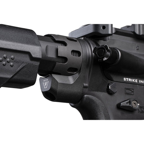 Strike Industries - AR Enhanced Castle Nut & Extended End Plate - Black - SI-AR-ECN&EEP-BK