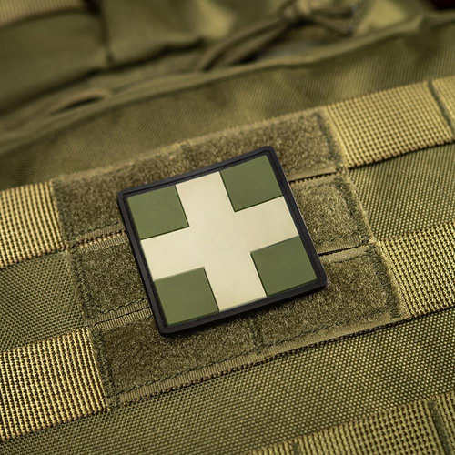 M-Tac - Medic Cross Square 3D PVC Patch -	Olive - 51124001