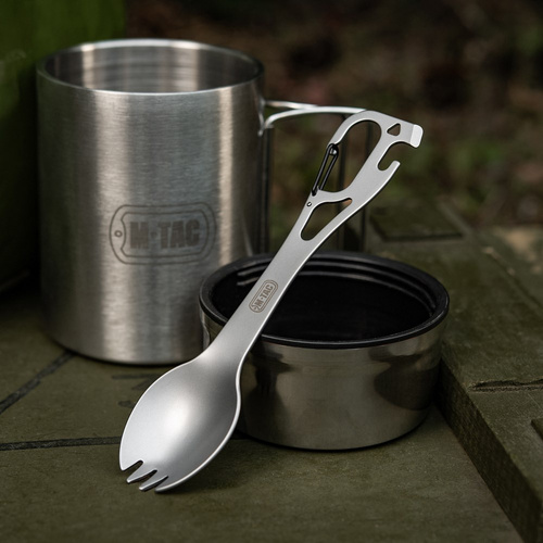 M-Tac - Fork Spoon with Carabiner - Stainless Steel - 60011235