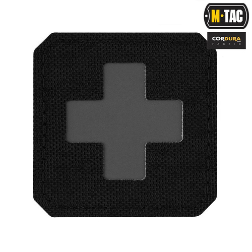 M-Tac - Medic Cross Laser Cut Patch - Cordura 500D - Black / Grey - 51122211