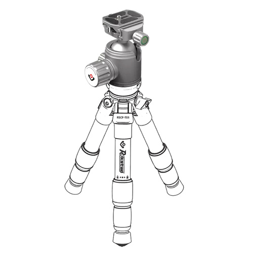 Rokstad - Ball Kit Head 38mm for 3/8"-16 Thread - Picatinny/ARCA - Grey - RSRH-01