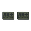 Helikon - PVC Patch - Blood Type - AB+ POS - Olive Green - 2pcs