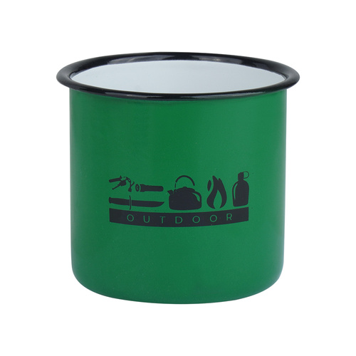 SpecShop.pl - Enamel Mug Vintage - 380 ml - Green