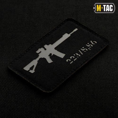 M-Tac - AR-15 223/5.56 Laser Cut Patch - Black/Gray - 51111211