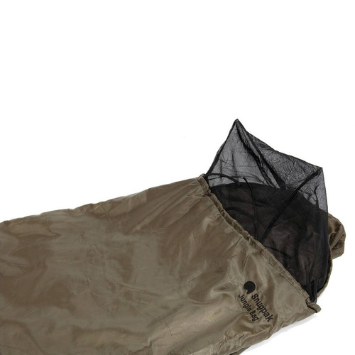 Snugpak - Summer Hiking Sleeping Bag Jungle Bag - Left-Handed Zipper - Mosquito Net - Olive - 101090002