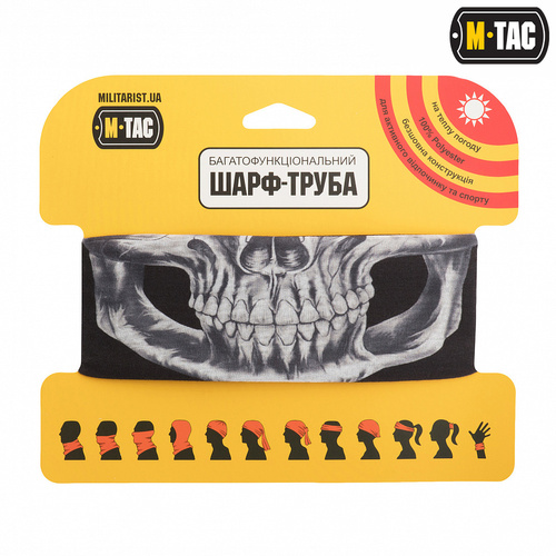 M-Tac - Reaper Skull Lightweight Scarf - Black - HLI-SSB-BK