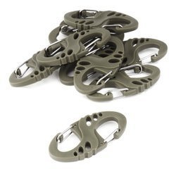 Mil-Tec - S-Hook Carabiner Set - 10 pcs - OD Green - 13458401