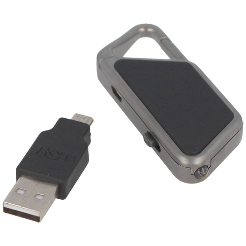 ASP - Sapphire USB LED Aluminum Rechargeable Flashlight - Black - 53600