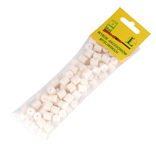 Łuszczek - Felt Wipers for Guns - 9mm - 100 pieces - 4-001 - 9