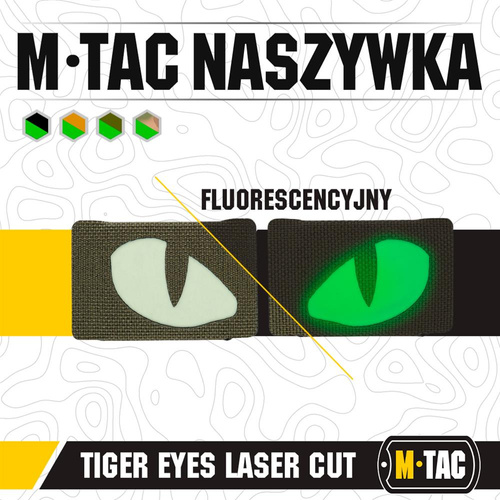M-Tac - Tiger Eyes Laser Cut Patches - Pair - Ranger Green - 51140023